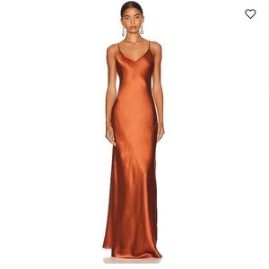 L'AGENCE Serita Maxi V Neck Dress